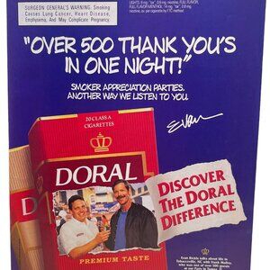 Doral Cigarettes Vintage Color Print Ad 1996 Smoker Tobacco